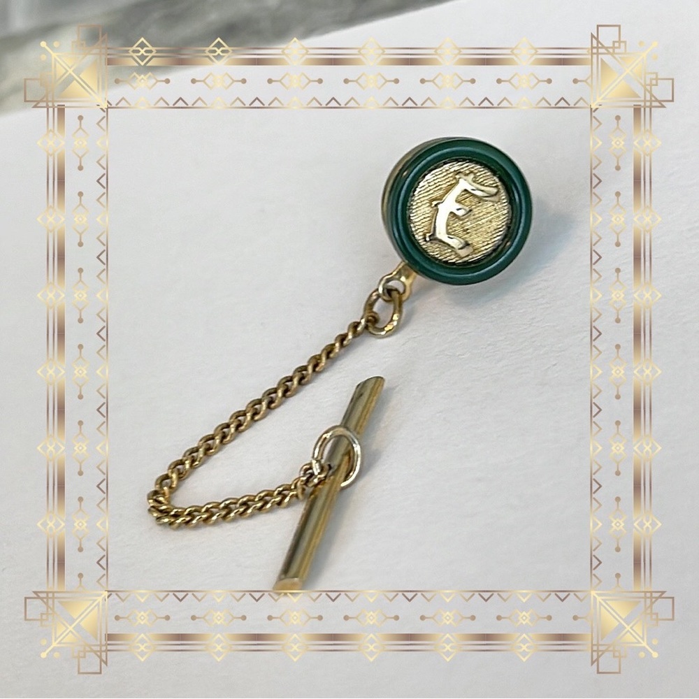 🍃Beautiful E Monogram Vintage Tie Tack🍃